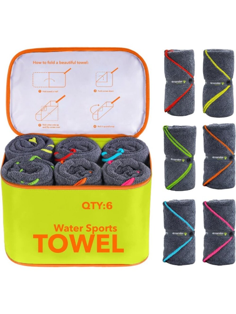 Quick Dry Microfiber Travel Towels Set - Super Absorbent, Lightweight & Compact